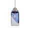 Besa Lighting Blink Cord Pendant, Trans. Blue/Clear, Satin Nickel Finish, 1x60W Incandescent 1JT-BLINKBL-SN - alternate 1